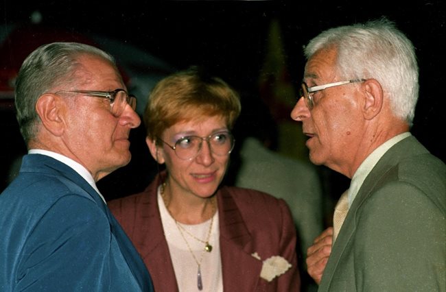 Клара Маринова с Никола Филипов от БНТ (вляво) и Любен Беров