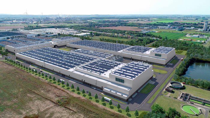 Бъдещата фабрика за батерии на "Фолксваген" в Залцгитер. Снимка: VW