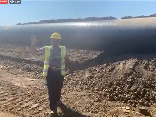 Борисов инспектира строежа на Балкански поток (Видео)