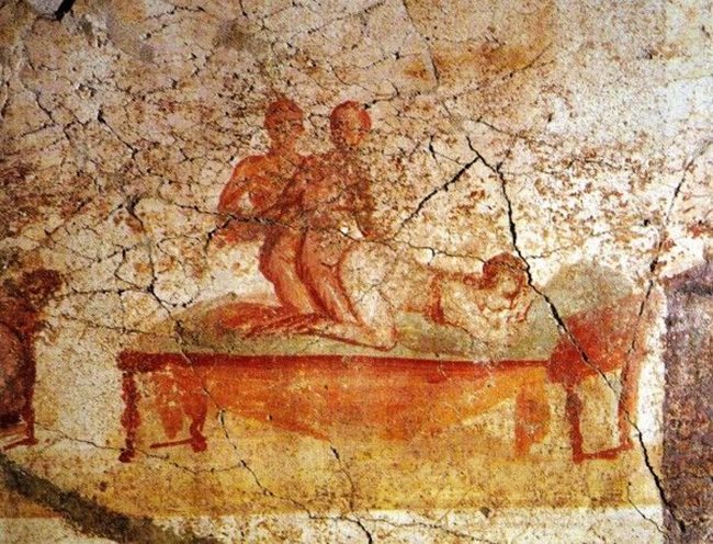 Сцени на свободна любов от помещения в Помпей