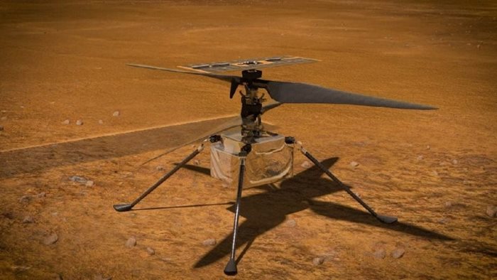 Мини-хеликоптерът "Инджинюъти" успешно извърши седми полет над повърхността на Червената планета