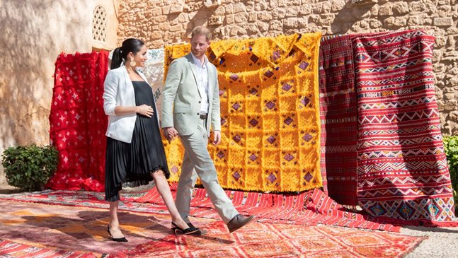 Мароканската приказка на бременната Меган и Хари (Снимки)