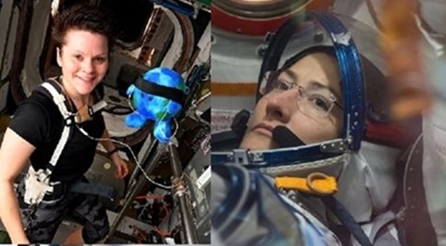 Ан Маклейн и Кристин Кох Снимки: Twitter/НАСА
