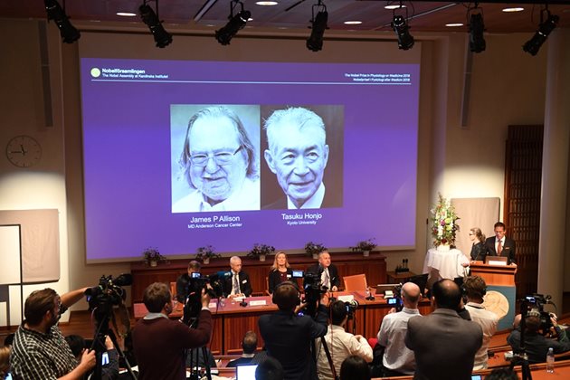 Обявяването на Нобеловите награди за медицина 2018.