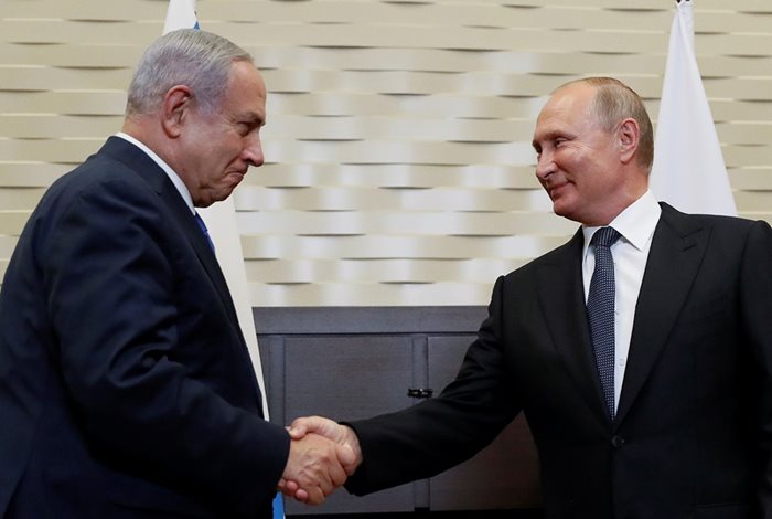 Израелският премиер Бенямин Нетаняху и руският президент Владимир Путин СНИМКА: Ройтерс