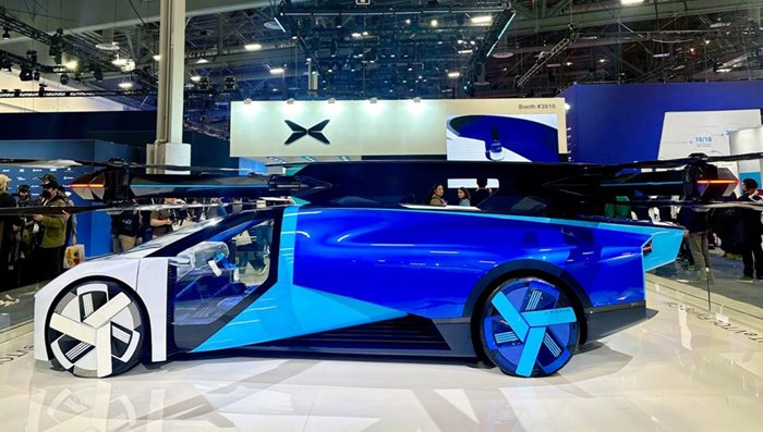 Xpeng Aeroht показа електрическа летяща кола с вертикално излитане и кацане на изложението за потребителски технологии CES в Лас Вегас. Снимка: Xpeng