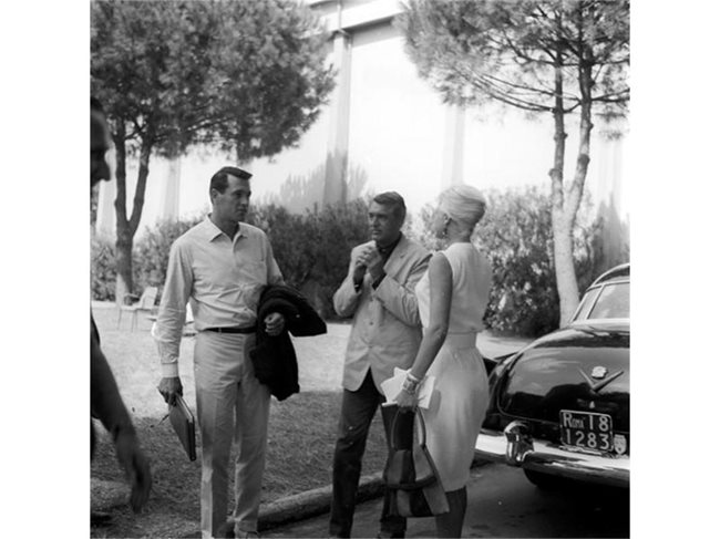 Рок Хъдсън и Кари Грант в “Чинечита” през лятото на 1961-ва.