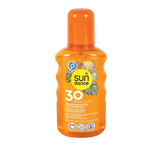 SUNDANCE Прозрачен слънцезащитен спрей SPF 30, 200 ml