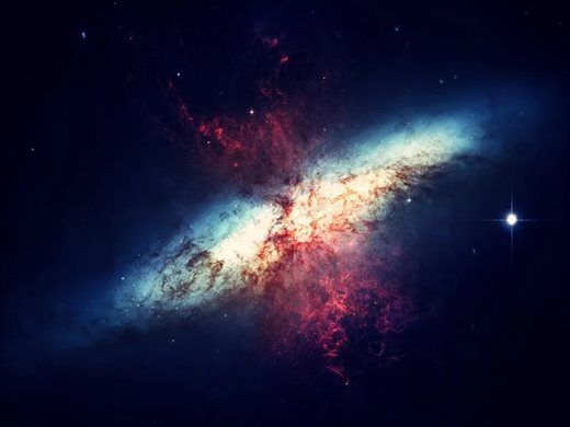 Телескоп засне сливащи се галактики