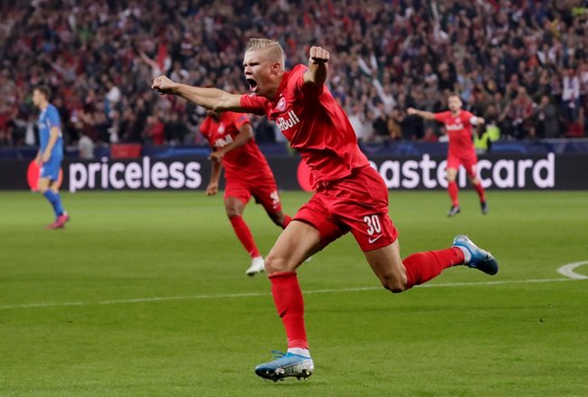 Хааланд е полудял от радост при дебюта си в Шампионската лига