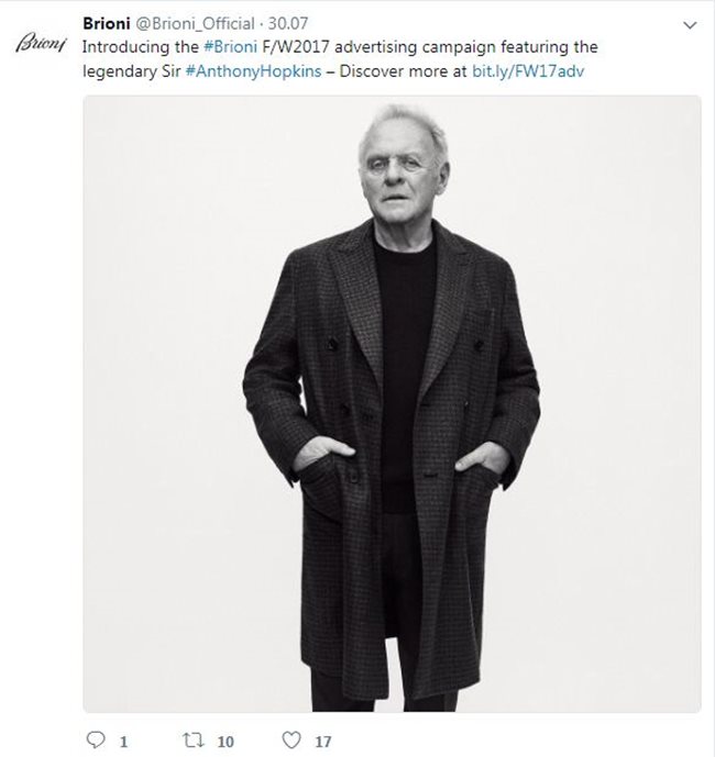 Факсимилета: twitter/Brioni_Official