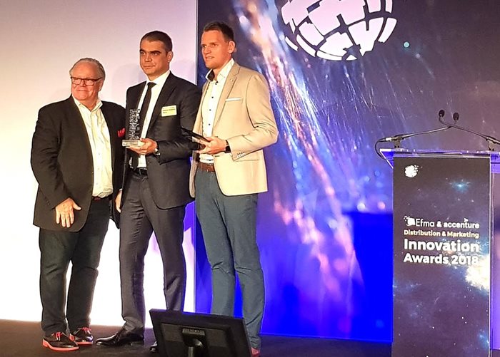 Fibank (Първа инвестиционна банка) спечели второ място в категорията „Иновации“ на конкурса „Efma-Accenture DMI Awards 2018“