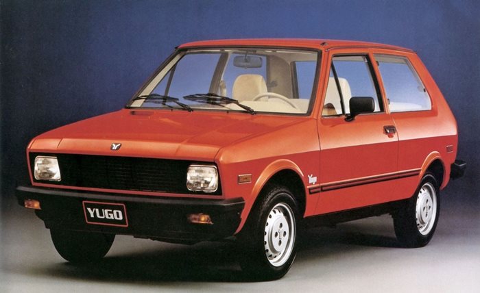 Старата Zastava Yugo, която се продаваше и в Америка за 4 хиляди долара. Снимки: производителите