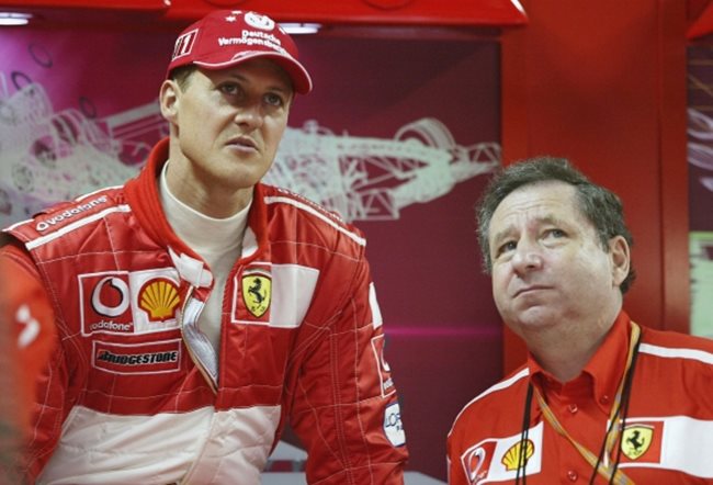 Шумахер и Жан Тод пак гледат състезания заедно