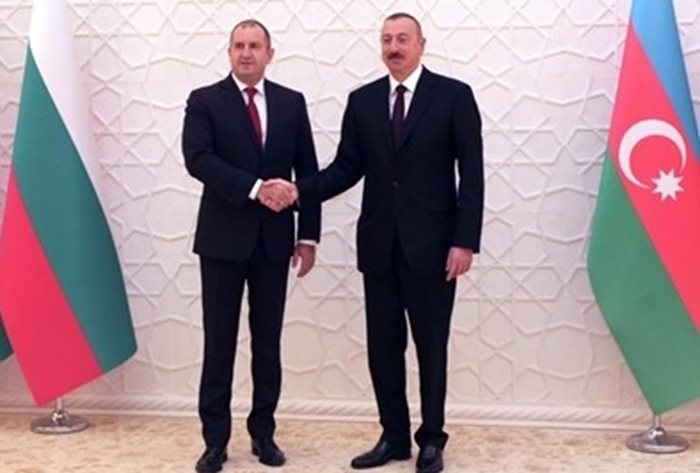Румен Радев и Илхам Алиев СНИМКА: Прессекретариатът на президентството