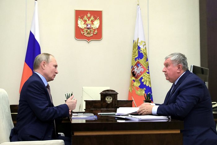 Игор Сечин и Владимир Путин