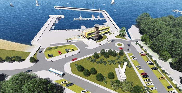 Така ще изглежда новото рибарско пристанище на "Карантината", ако бъде реализиран проекта. СНИМКА: Авторката