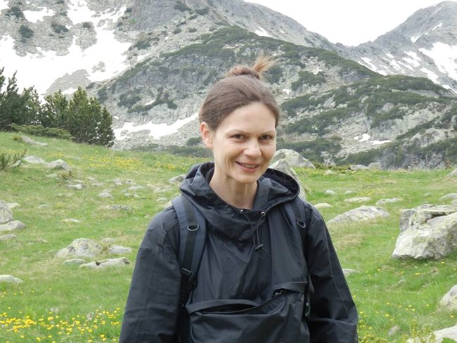 Светлана Дончева на излет в планината през 2014 г.