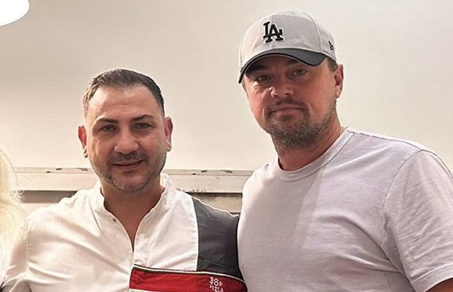 Собственикът Саса Мартучи с Ди Каприо. Снимки Инстаграм