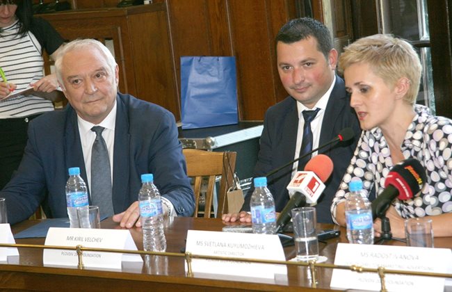 Светлана Куюмджиева обяви пред италианският министър на културата Алберто Бонисоли, че Пловдив и Матера ще реализират 10 съвместни проекта. Снимка: Евгени Цветков