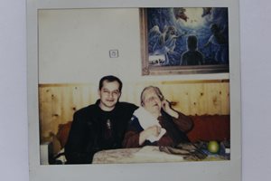 Ванга и Стоян Петров, режисьор и сценарист на филма, 1992 г.